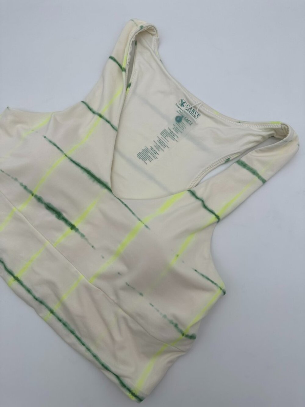 NWOT Carve Designs Women's Torfino Support V-Neck Longline Swim Top Size L, Aura